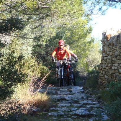 Pestmuur fietsroute voor mountainbikes en elektrische fietsen