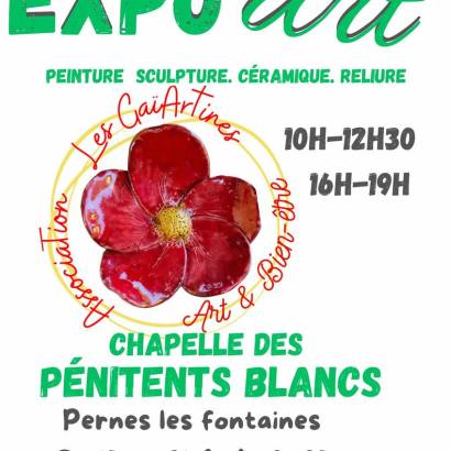 Exposition : peintures, céramiques, sculptures et reliures Exposition : peintures, céramiques, sculptures et reliures