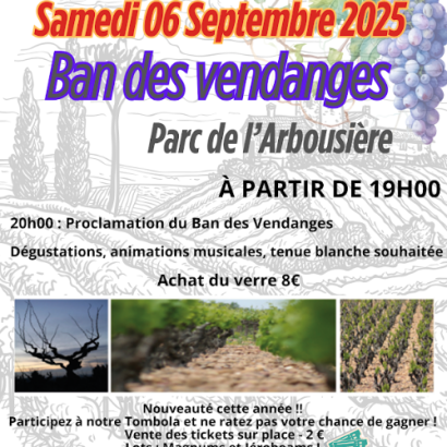 Ban des vendanges 2025 Ban des vendanges 2025