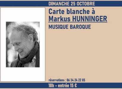 Concert " Carte blanche à Markus Hünninger "  - Musique dans la Nef