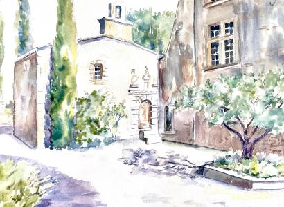Stage d'aquarelle en demi-journée au château de Sannes