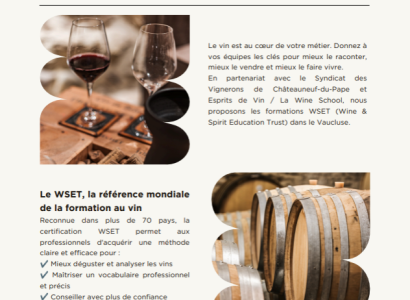 Formations du WSET 1 et 2 à Chateauneuf du Pape