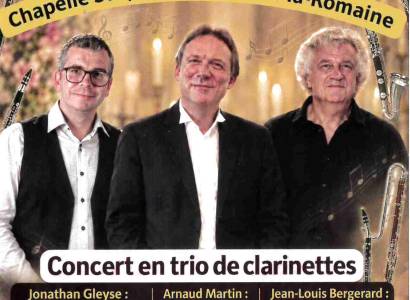 Concert en trio de clarinettes à la chapelle st Quenin