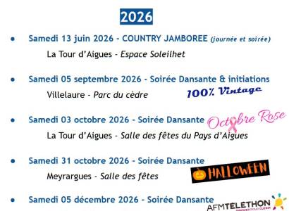 Soirée dansante AFMTéléthon à La Tour d'Aigues.