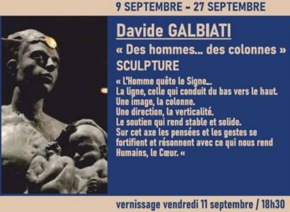 Exposition sculpture "des hommes....des colonnes" de Davide Galbiati - Art dans la Nef