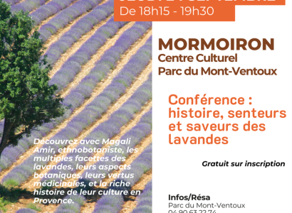 Festival Ventoux Saveurs : Conférence "Histoire, senteurs et saveurs des lavandes"