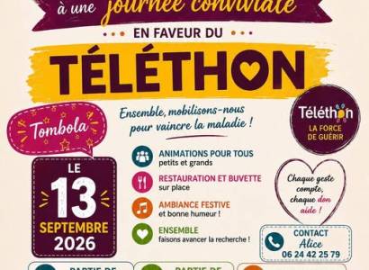 Journée conviviale par l'ACTL pour le téléthon à la Tour d'Aigues.