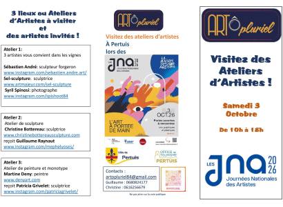 Journées Nationales des Artistes-ArtÔPluriel