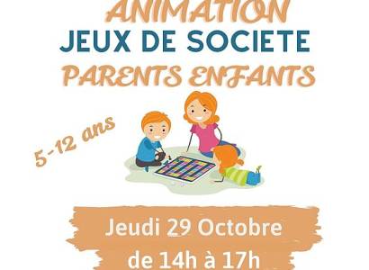 Animation jeux de société parents enfants