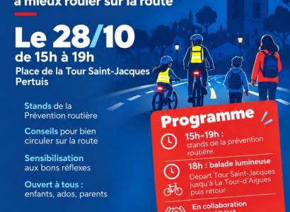 Prévention routière et balade lumineuse à vélo