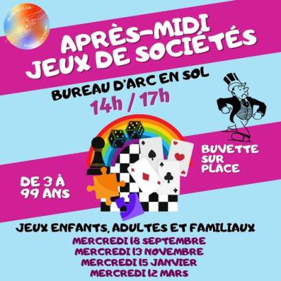 Après-midi  : Jeux de société