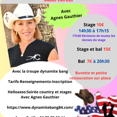Stage et soirée country