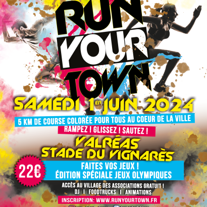 Run Your Town, la course colorée au pour tous au cœur... Le 1 juin 2024