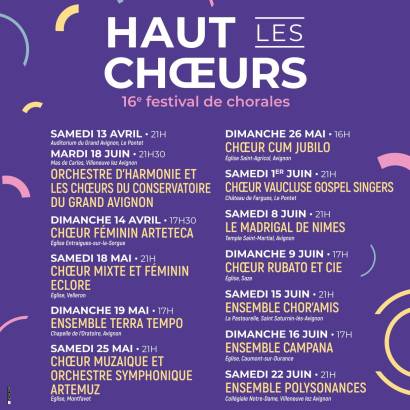 Festival "Haut les Chœurs" du Grand Avignon Le 18 juin 2024
