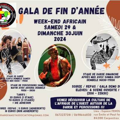 Gala de fin d'année et week-end africain