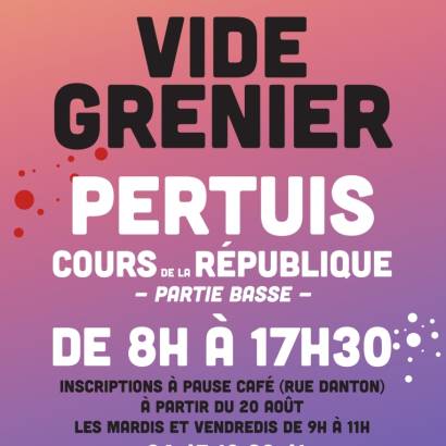 Vide greniers du village Pertusien des spectacles