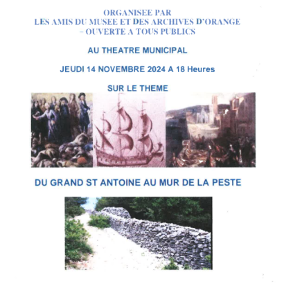 Conférence - Du Grand Saint Antoine au Mur de la Peste Le 14 nov 2024