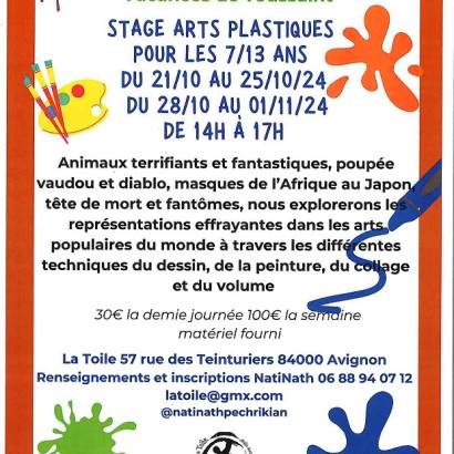 Fais-moi peur - stages artistiques jeune public