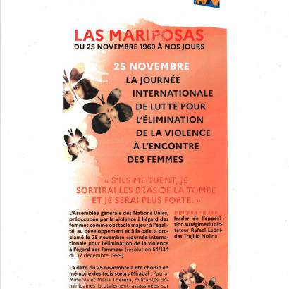 Exposition Las Mariposas du 25 novembre 1960 à nos jours Du 25 au 29 nov 2024