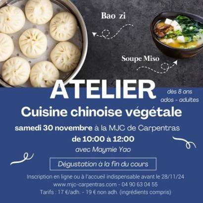 Atelier : Cuisine Chinoise Végétale