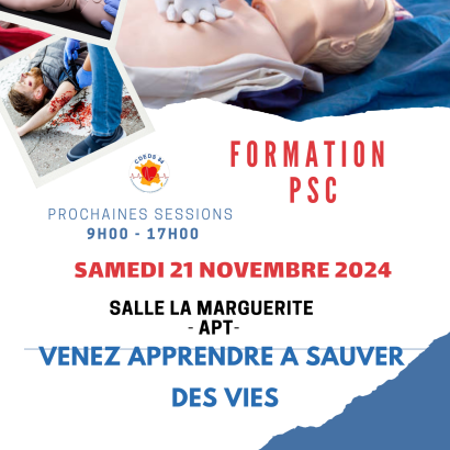 Formation secourisme PSC Le 21 nov 2024