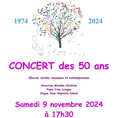 Concert pour les 50 ans de La clé des Chants Le 9 nov 2024