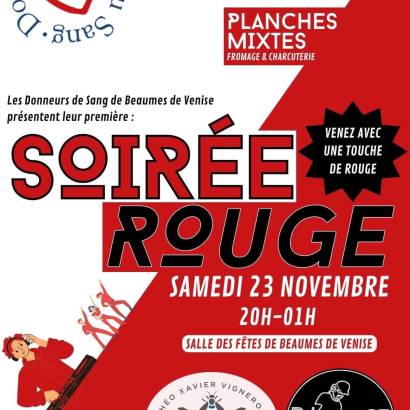 Soirée rouge Du 23 au 24 nov 2024