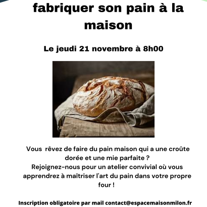 atelier fabriquer son pain à la maison