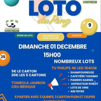 Loto du Ping Pong Club Courthézonnais