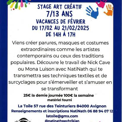 Stage Art Créatif - Costard, masque et parure Du 17 au 21 fév 2025