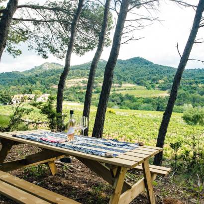 Picnic area at Clos de Caveau