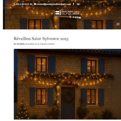 New Year's Eve at La Bastide des Bourguets