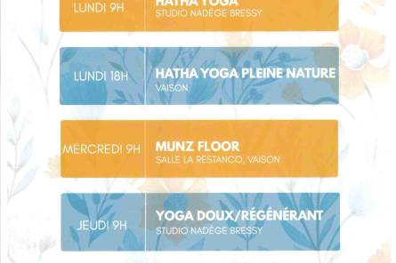 Summer schedule – Nadège Bressy